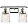 1_Ballston Urban Bell 12"H Polished Nickel 2-Light Wall Sconce