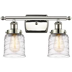Ballston Urban Bell 12"H Polished Nickel 2-Light Wall Sconce