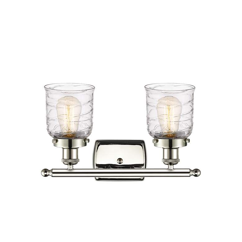 Image 2 Ballston Urban Bell 12"H Polished Nickel 2-Light Wall Sconce more views