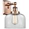 Ballston Urban Bell 13" High Copper Sconce w/ Clear Shade