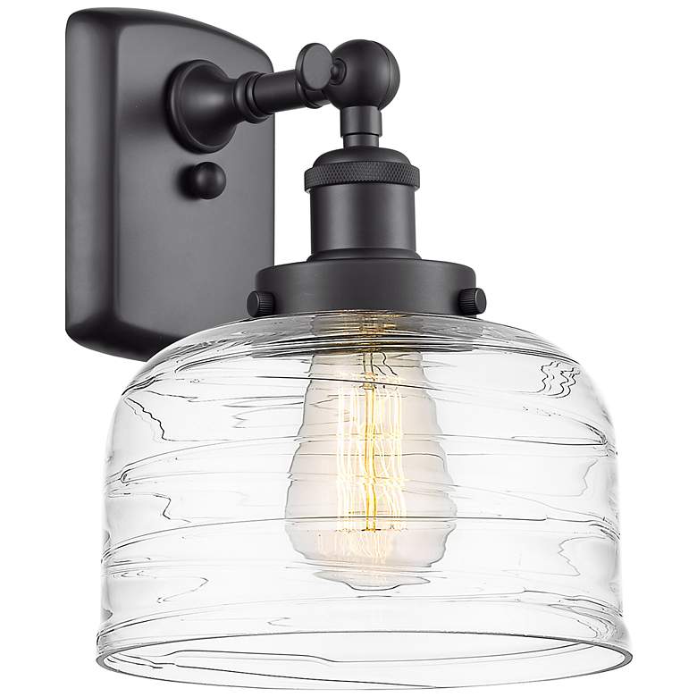 Image 1 Ballston Urban Bell 13" High Matte Black Wall Sconce