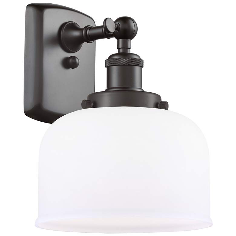 Image 1 Ballston Urban Bell 13" High Oil Rubbed Bronze Sconce w/ Matte White S