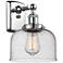 Ballston Urban Bell 13" High Polished Chrome Sconce w/ Seedy Shade