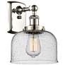 Ballston Urban Bell 13" High Polished Nickel Sconce w/ Seedy Shade