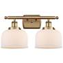 2_Ballston Urban Bell 18" 2 Light Brushed Brass LED Bath Light w/ White