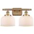 Ballston Urban Bell 18" 2 Light Brushed Brass LED Bath Light w/ White