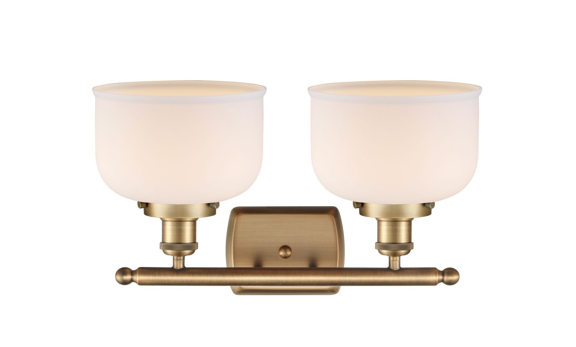 Image 3 Ballston Urban Bell 18" 2 Light Brushed Brass LED Bath Light w/ White  more views