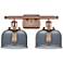 Ballston Urban Bell 18" 2 Light Copper Bath Light w/ Smoke Shade
