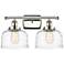 Ballston Urban Bell 18" 2 Light Nickel Bath Light w/ Swirl Shade
