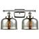 Ballston Urban Bell 18" 2 Light Nickel LED Bath Light w/ Silver Shade