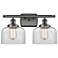 Ballston Urban Bell 18"W 2 Light Bronze Bath Vanity Light w/ Clear Sha