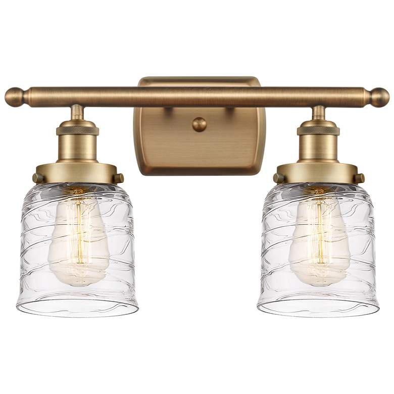 Image 1 Ballston Urban Bell 2 Light 16" LED Bath Light - Brushed Brass - Deco