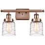 Ballston Urban Bell 2 Light 16" LED Bath Light - Copper - Deco Swirl S