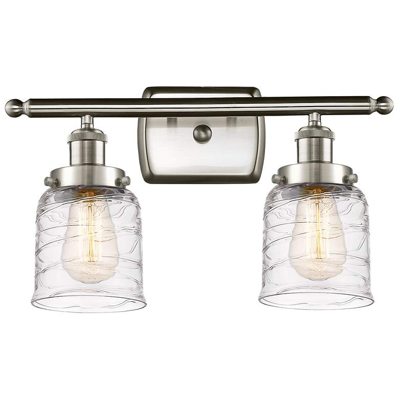 Image 1 Ballston Urban Bell 2 Light 16" LED Bath Light - Satin Nickel - Deco S