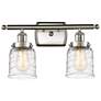 Ballston Urban Bell 2 Light 16" LED Bath Light - Satin Nickel - Deco S