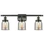 Ballston Urban Bell 26" 3-Light Bronze Bath Light w/ Mercury Shade