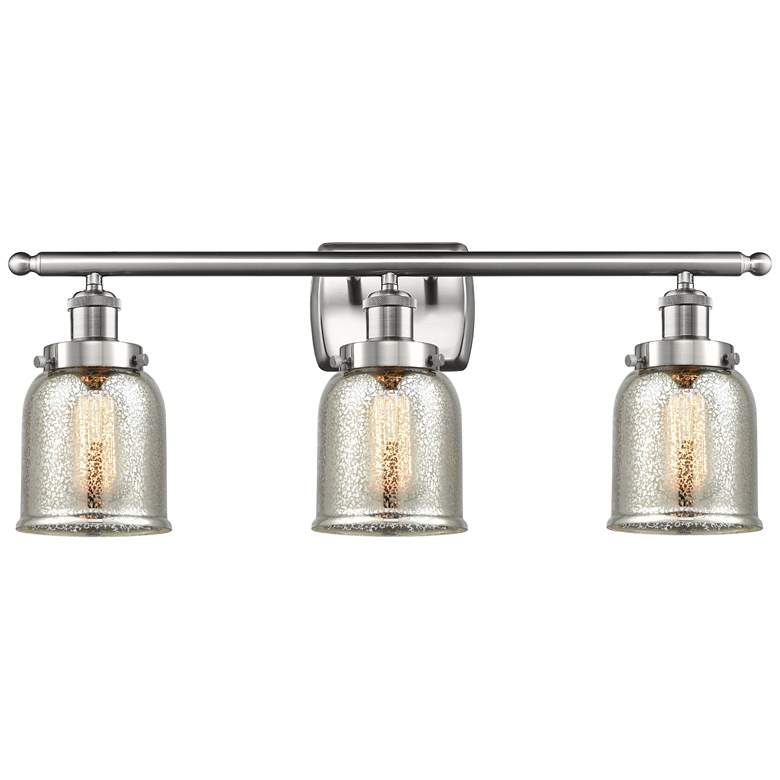 Image 1 Ballston Urban Bell 26" 3-Light Brushed Nickel Bath Light w/ Mercury S