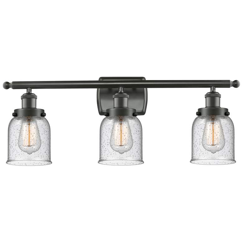 Image 1 Ballston Urban Bell 26" 3-Light Oil Rubbed Bronze Bath Light w/ Seedy