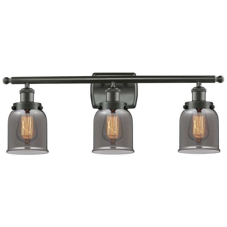Image 1 Ballston Urban Bell 26" 3-Light Oil Rubbed Bronze Bath Light w/ Smoke