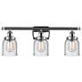 Ballston Urban Bell 26" 3-Light Polished Chrome Bath Light w/ Seedy Sh