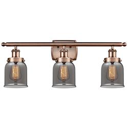 Ballston Urban Bell 26"W Antique Copper 3-Light Bath Light