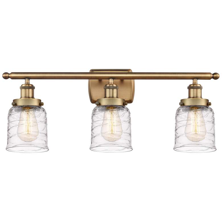 Image 1 Ballston Urban Bell 3 Light 26" Bath Light - Brushed Brass - Deco Swir