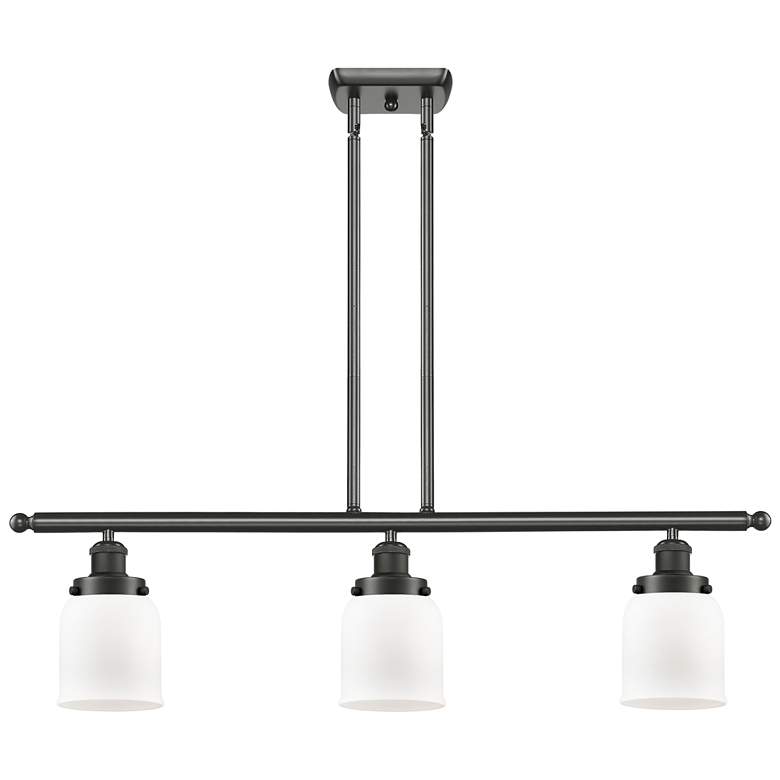 Image 1 Ballston Urban Bell 36" 3 Light Oiled Bronze Island Light w/ 5" W