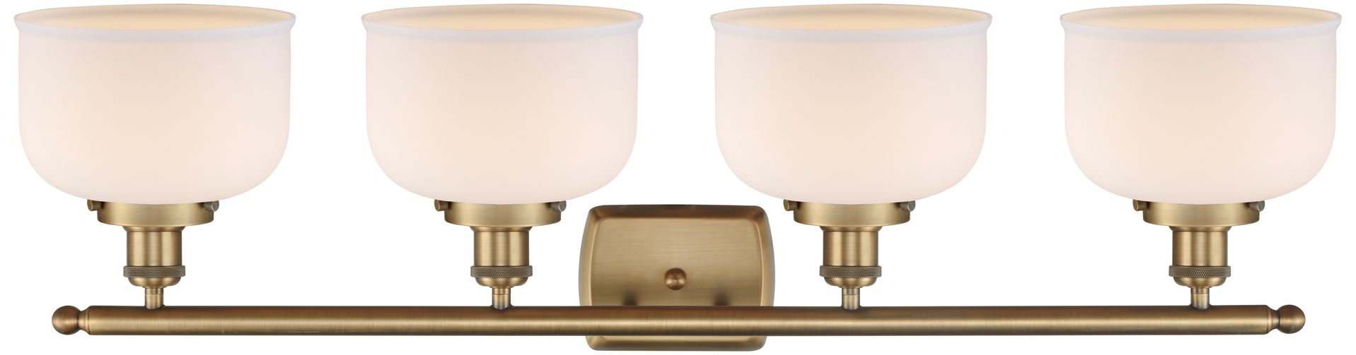Image 2 Ballston Urban Bell 38" 4 Light Brushed Brass Bath Light w/ White Shad more views