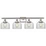 Ballston Urban Bell 38" 4 Light Brushed Nickel Bath Light w/ Clear Sha