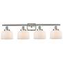 Ballston Urban Bell 38" 4 Light Brushed Nickel Bath Light w/ White Sha