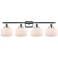 Ballston Urban Bell 38" 4 Light Chrome Bath Light w/ White Shade