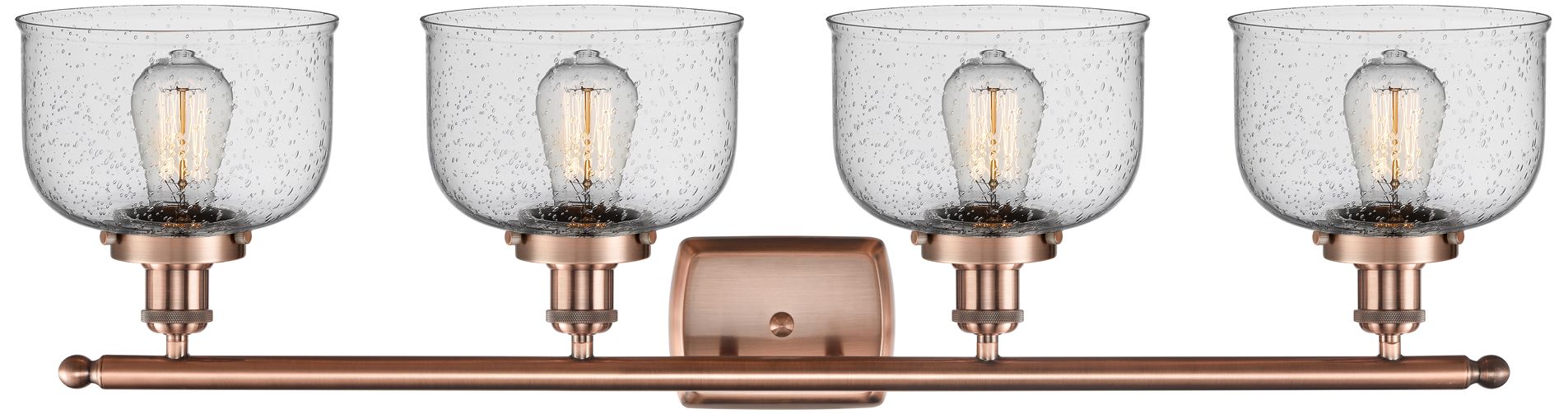 Image 2 Ballston Urban Bell 38" 4 Light Copper Bath Light w/ Seedy Shade more views