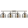 Ballston Urban Bell 38" 4 Light Nickel Bath Light w/ Silver Shade