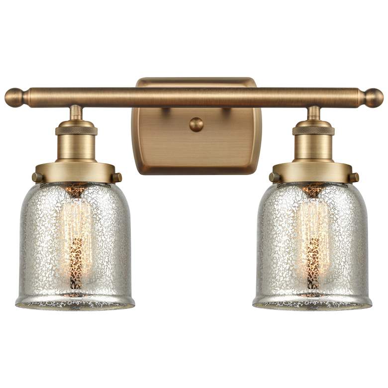 Image 1 Ballston Urban Bell 5" 2 Light 16" Bath Light - Brushed Brass - M