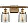 Ballston Urban Bell 5" 2 Light 16" Bath Light - Brushed Brass - M