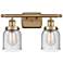 Ballston Urban Bell 5" 2 Light 16" Bath Light - Brushed Brass - S
