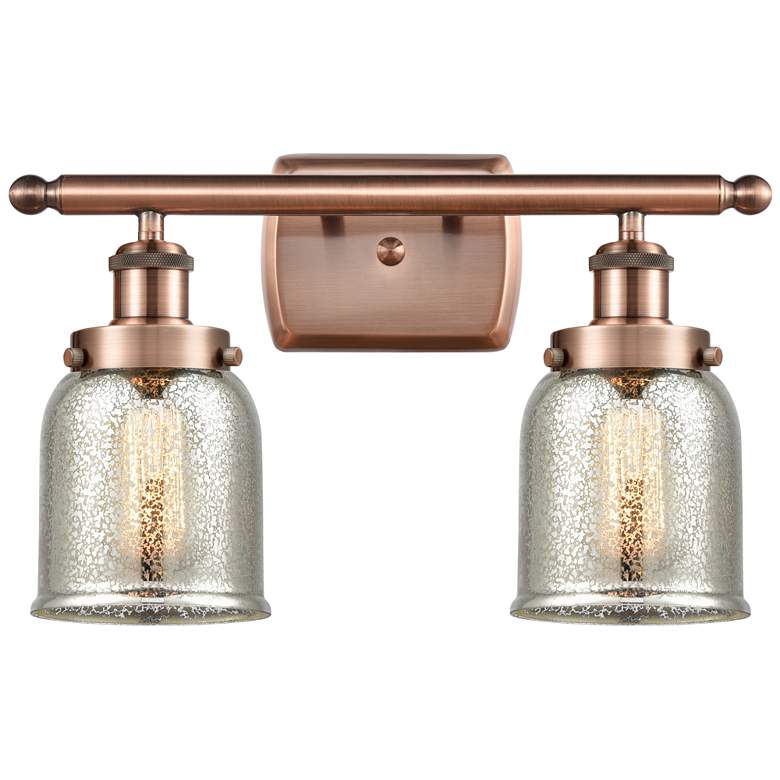 Image 1 Ballston Urban Bell 5" 2 Light 16" Bath Light - Copper - Silver M