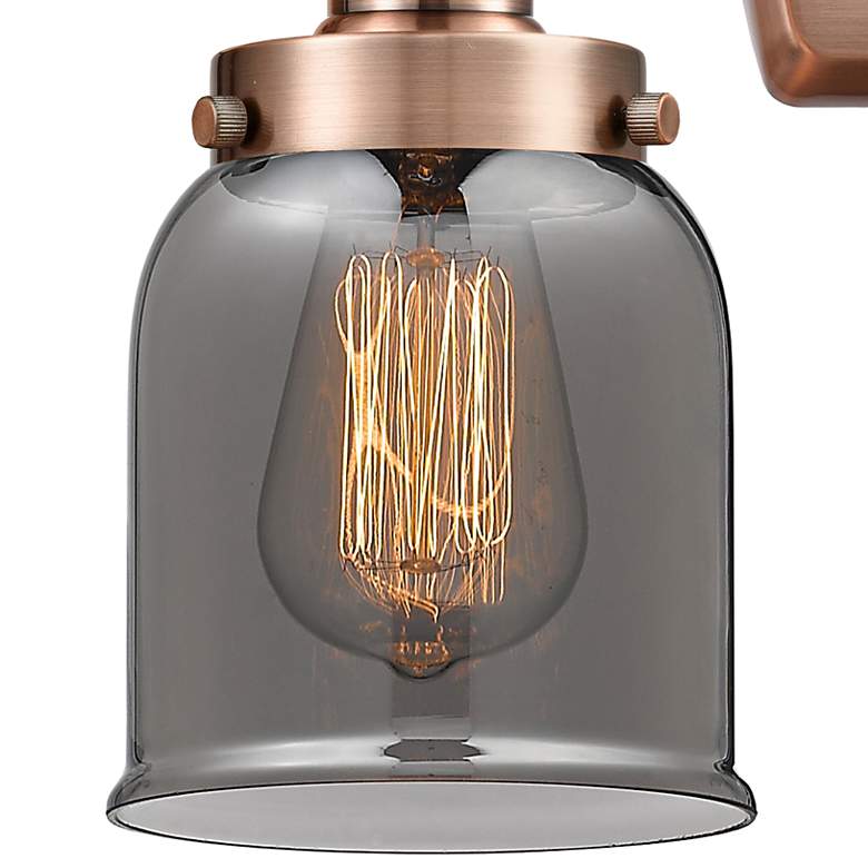 Image 2 Ballston Urban Bell 5" 2 Light 16" Bath Light - Copper - Smoke Sh more views