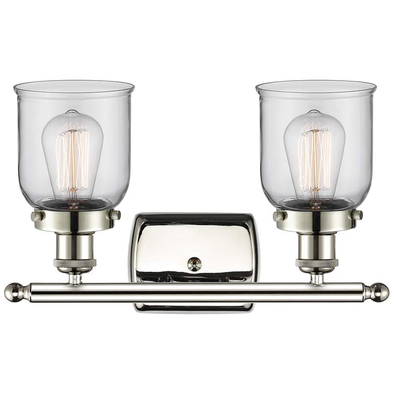 Image 1 Ballston Urban Bell 5" 2 Light 16" Bath Light - Polished Nickel -