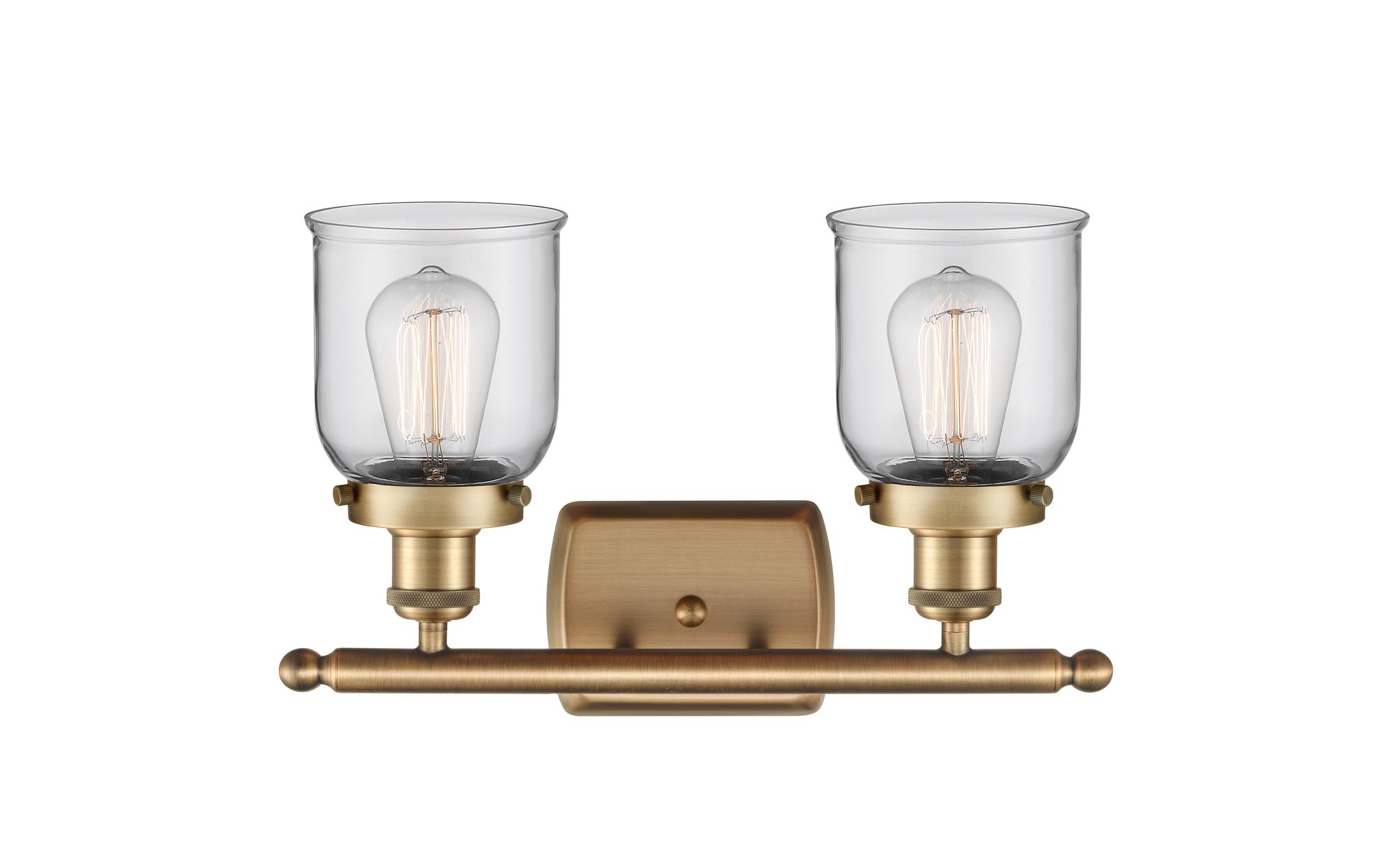 Image 3 Ballston Urban Bell 5" 2 Light 16" LED Bath Light - Brushed Brass more views
