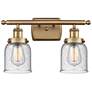 Ballston Urban Bell 5" 2 Light 16" LED Bath Light - Brushed Brass