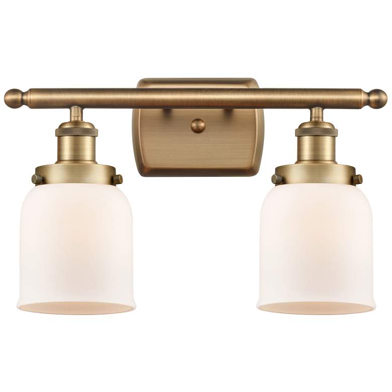 Image 1 Ballston Urban Bell 5" 2 Light 16" LED Bath Light - Brushed Brass