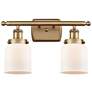 Ballston Urban Bell 5" 2 Light 16" LED Bath Light - Brushed Brass