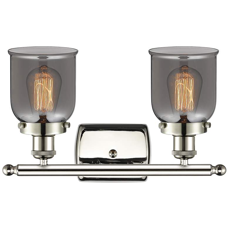 Image 1 Ballston Urban Bell 5" 2 Light 16" LED Bath Light - Polished Nick