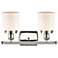 Ballston Urban Bell 5" 2 Light 16" LED Bath Light - Polished Nick