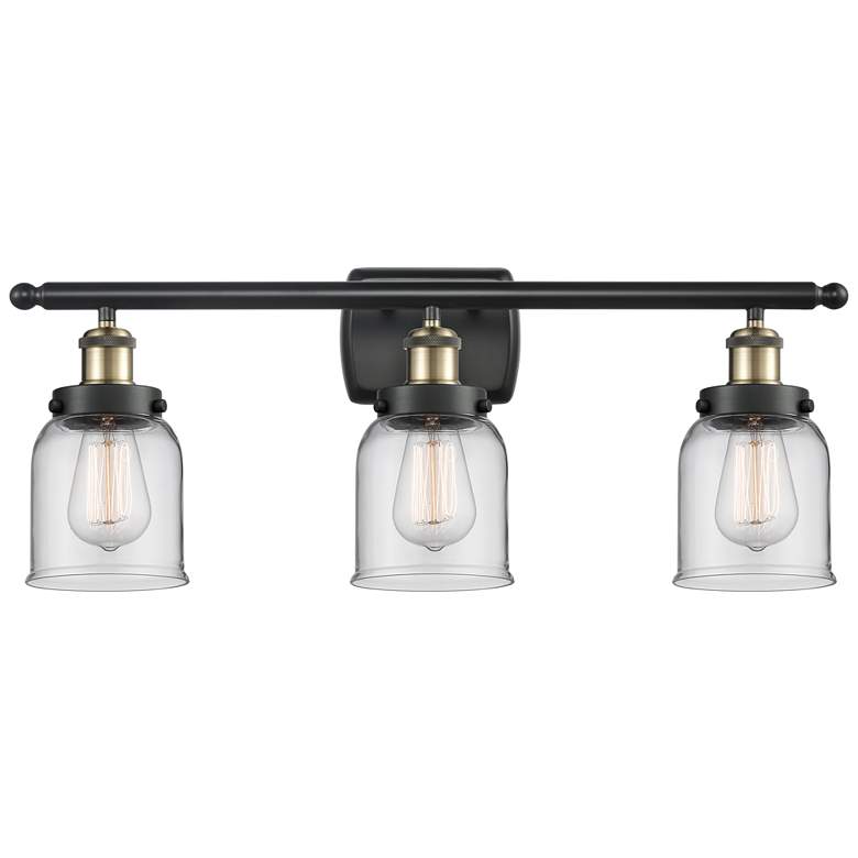 Image 1 Ballston Urban Bell 5" 3 Light 26" Bath Light - Black Brass - Cle