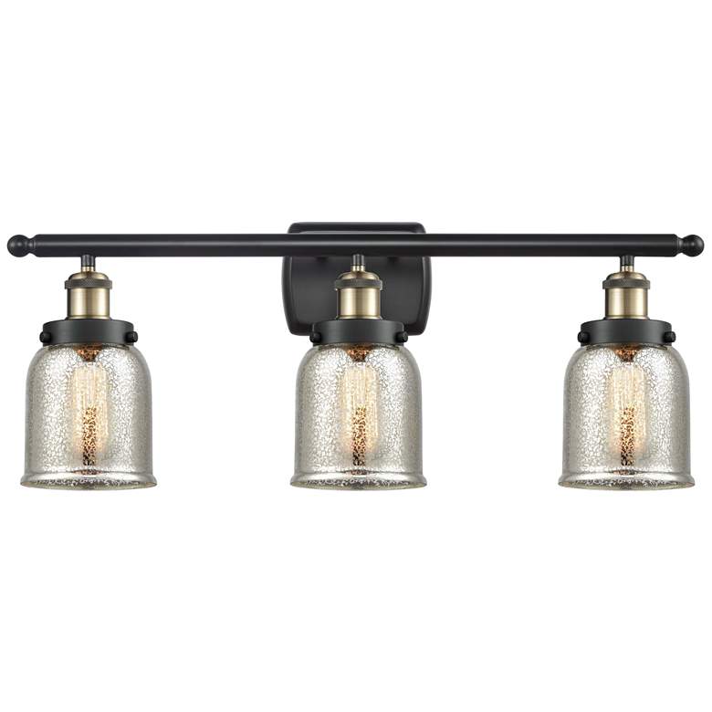 Image 1 Ballston Urban Bell 5" 3 Light 26" Bath Light - Black Brass - Mer