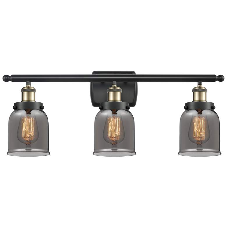 Image 1 Ballston Urban Bell 5" 3 Light 26" Bath Light - Black Brass - Smo