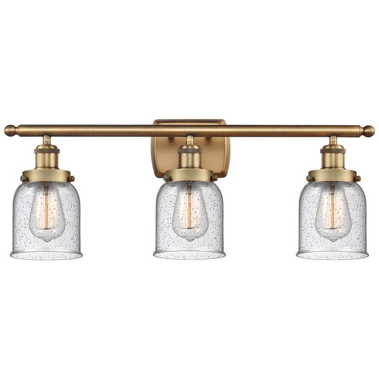 Image 1 Ballston Urban Bell 5" 3 Light 26" Bath Light - Brushed Brass - S