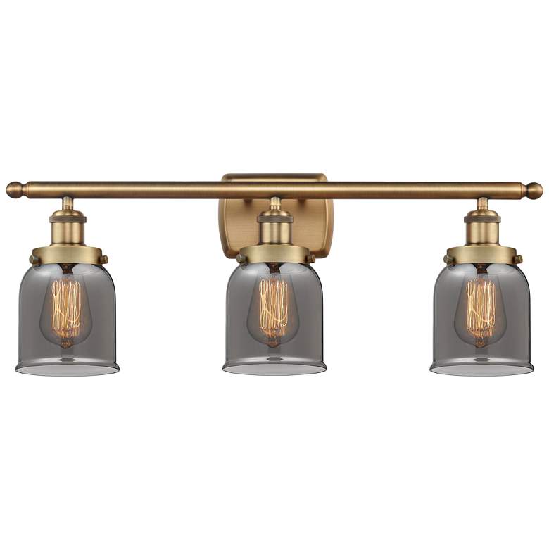 Image 1 Ballston Urban Bell 5" 3 Light 26" Bath Light - Brushed Brass - S